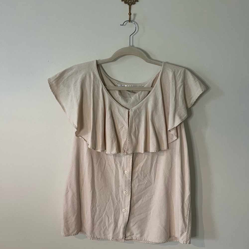 The Limited Cream Button-Down Blouse